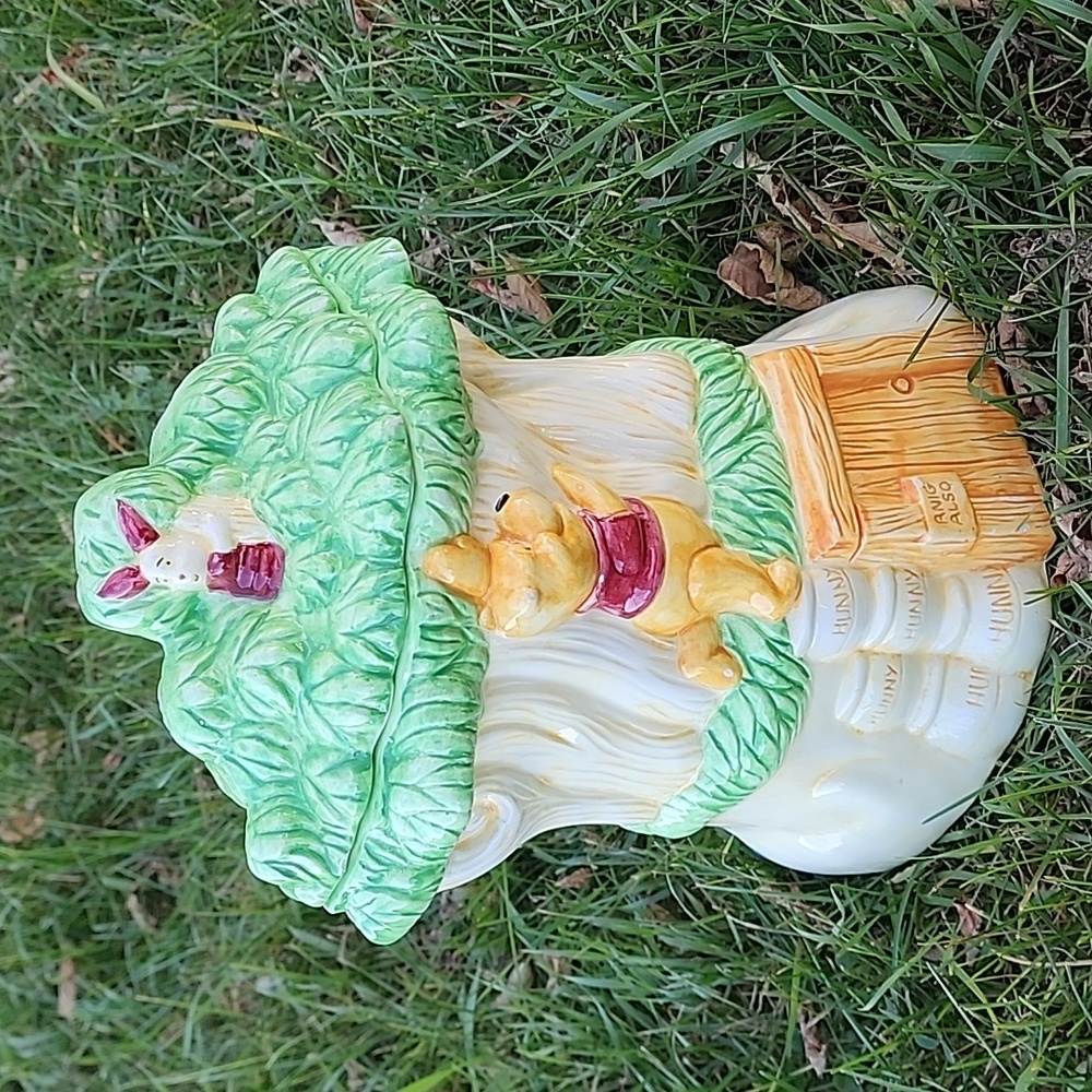Disney Green and Yellow Winnie the Pooh Cookie Jar